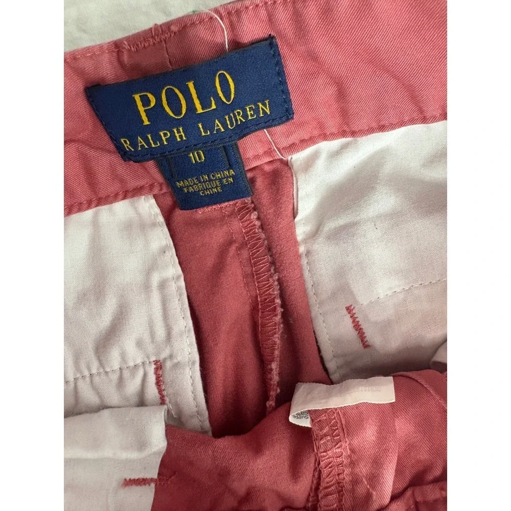 Polo Ralph Lauren Kids Chino Pants Coral Pink Size 10 Casual Cotton Blend